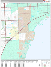 Coral Gables Digital Map Premium Style